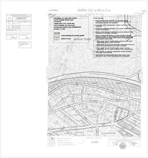 1/1000 MALTEPE İLÇESİ ALTAY ÇEŞME MAHALLESİ UYGULAMA İMAR PLANI DEĞİŞİKLİĞİ